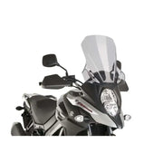 Suzuki V-Strom motorcycle with 9719H Windscreen Touring Smoke for better riding comfort