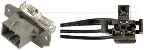 Automotive resistor and connector assembly from Dorman BMR Kit for car repairs