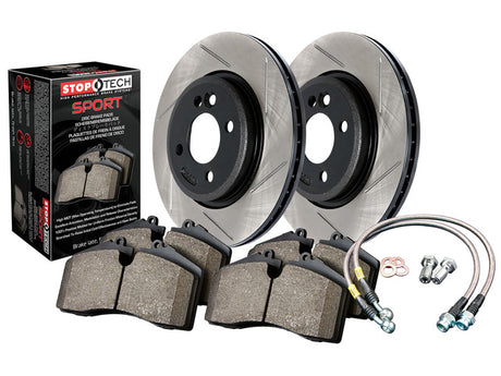 977.40008R StopTech 06-09 Honda Civic Coupe Si / 07-09 Civic Sedan Si 2.0L Rear Slotted Sport Brake Kit 