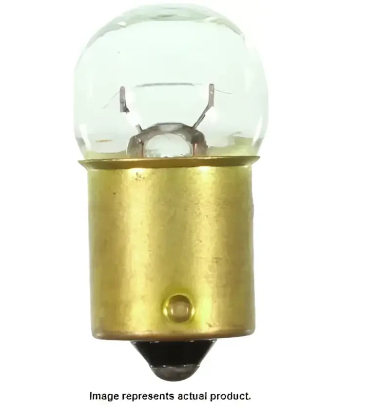 Clear light bulb with brass base, perfect for your Wagner Miniature Bulb collection