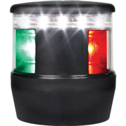 Black boat navigation light with green and red lenses, tricolor LED, Hella Lights Tricolor