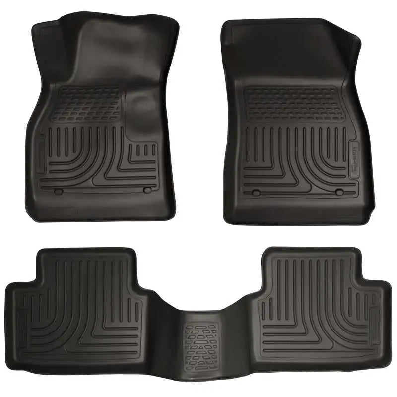 Husky Liners 98191 Husky Liners 13 Chevy Malibu WeatherBeater Black Front & 2nd Seat Floor Liners