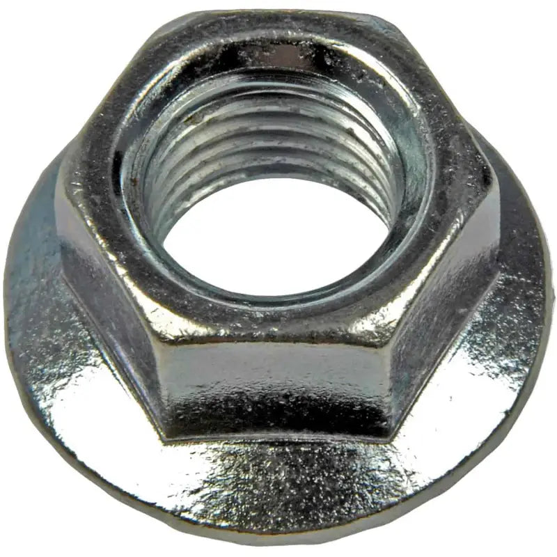 Silver-colored flanged hex nut from Dorman Hex Nuts Flng, perfect for your project