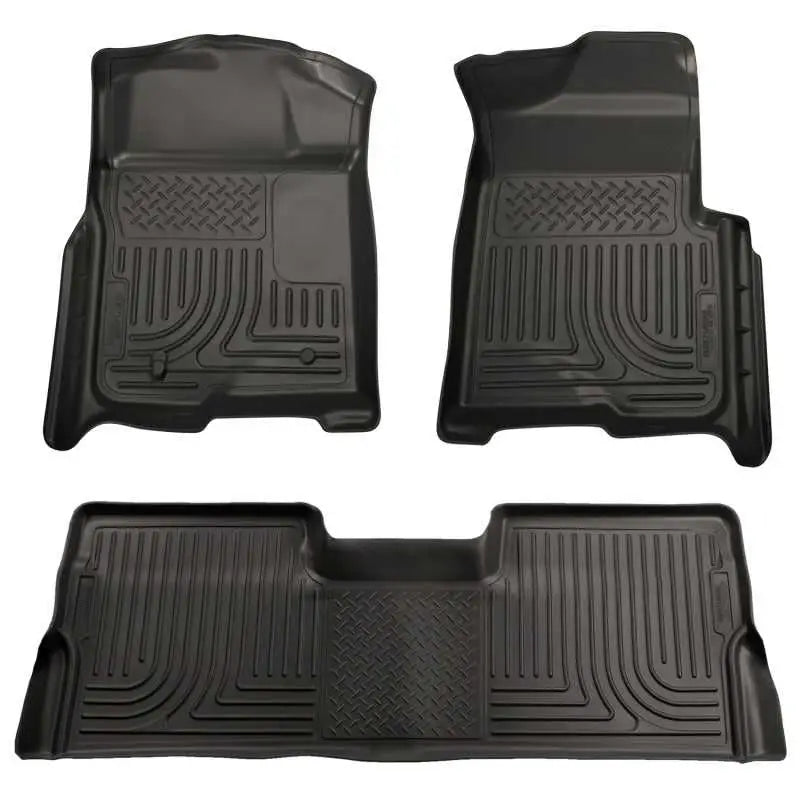 Husky Liners 98381 Husky Liners 08-10 Ford SD Crew Cab WeatherBeater Combo Black Floor Liners (w/o Manual Trans Case)