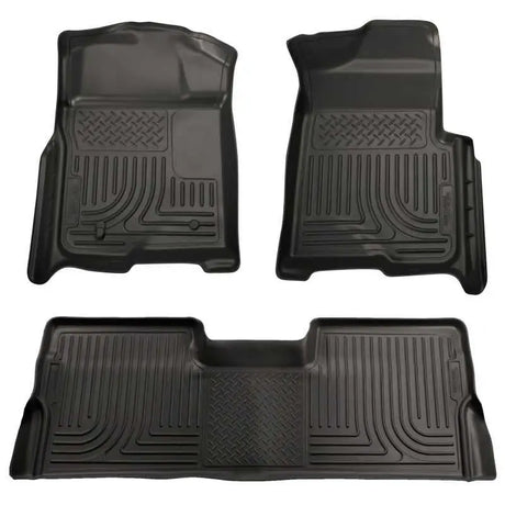 Husky Liners 98381 Husky Liners 08-10 Ford SD Crew Cab WeatherBeater Combo Black Floor Liners (w/o Manual Trans Case)