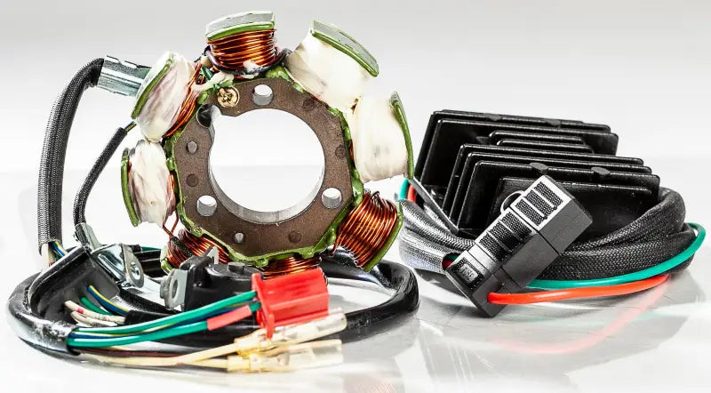 Motorcycle high output stator and regulator rectifier for the 99-601 High Output Stator/Reg Kit