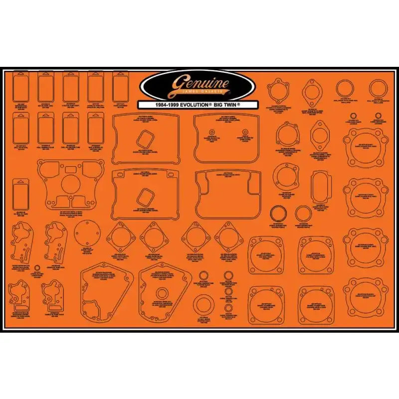 JAMES GASKETS 99000-EVBT Gasket Display Board Big Twin