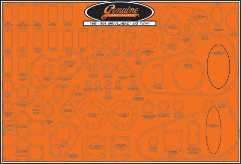 99000-SHVL-STK-2 James Gaskets Large Gasket Stocking Kit 99000-Shvl-Stk-2 - Gaskets/Seals