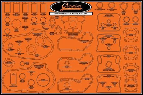 99000-TRANS James Gaskets Gasket Display Board Trans Big Twin 99000-Trans - Gaskets/Seals