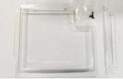 Clear acrylic aquarium components for Ventline Dex screen door slide upgrade