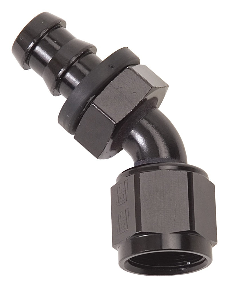 Russell 624103 Russell Performance -10 AN Twist-Lok 45 Degree Hose End (Black) - 624103