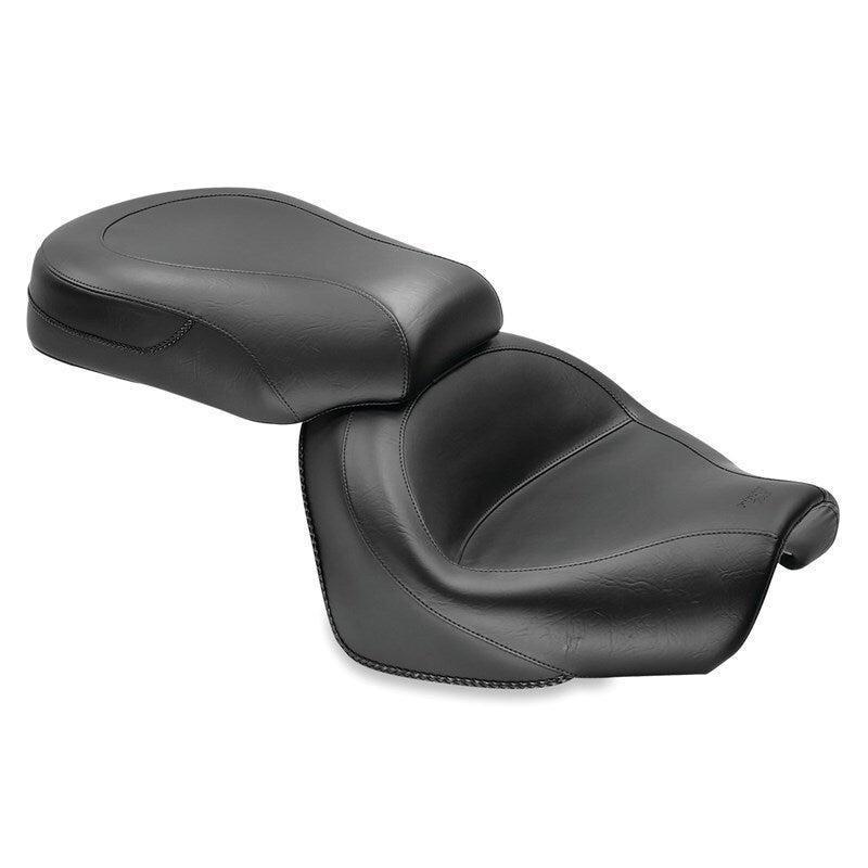 Mustang Motorcycle 76071 Mustang 09-17 Yamaha V-Star 950, 950 Tourer Standard Touring 2PC Seat - Black