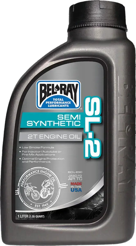 99460-B1LW Bel-Ray Sl-2 Semi-Synthetic 2T Engine Oil 1L 
