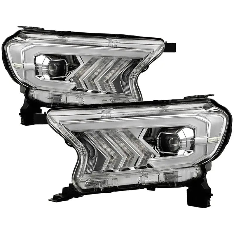 Toyota Tundra headlights with LED DRLs and projector beams for improved visibility