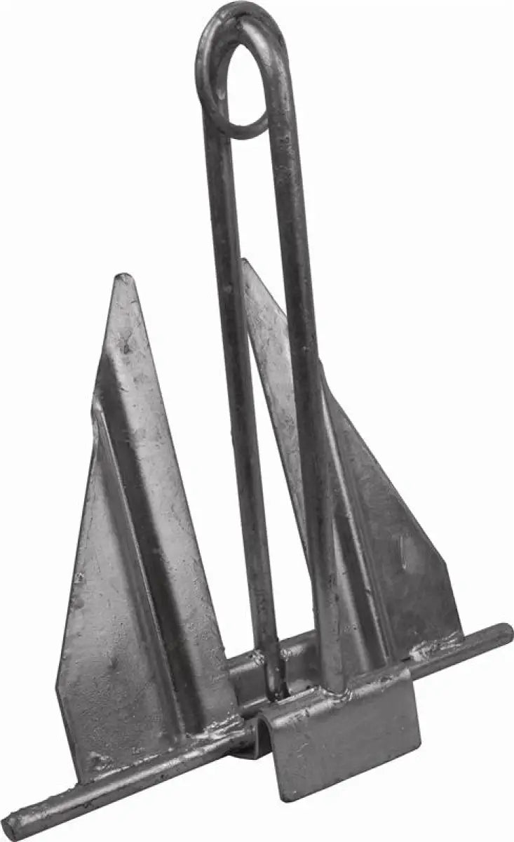Metal fluke anchor with slip ring for marine anchor slip ring applications on boats