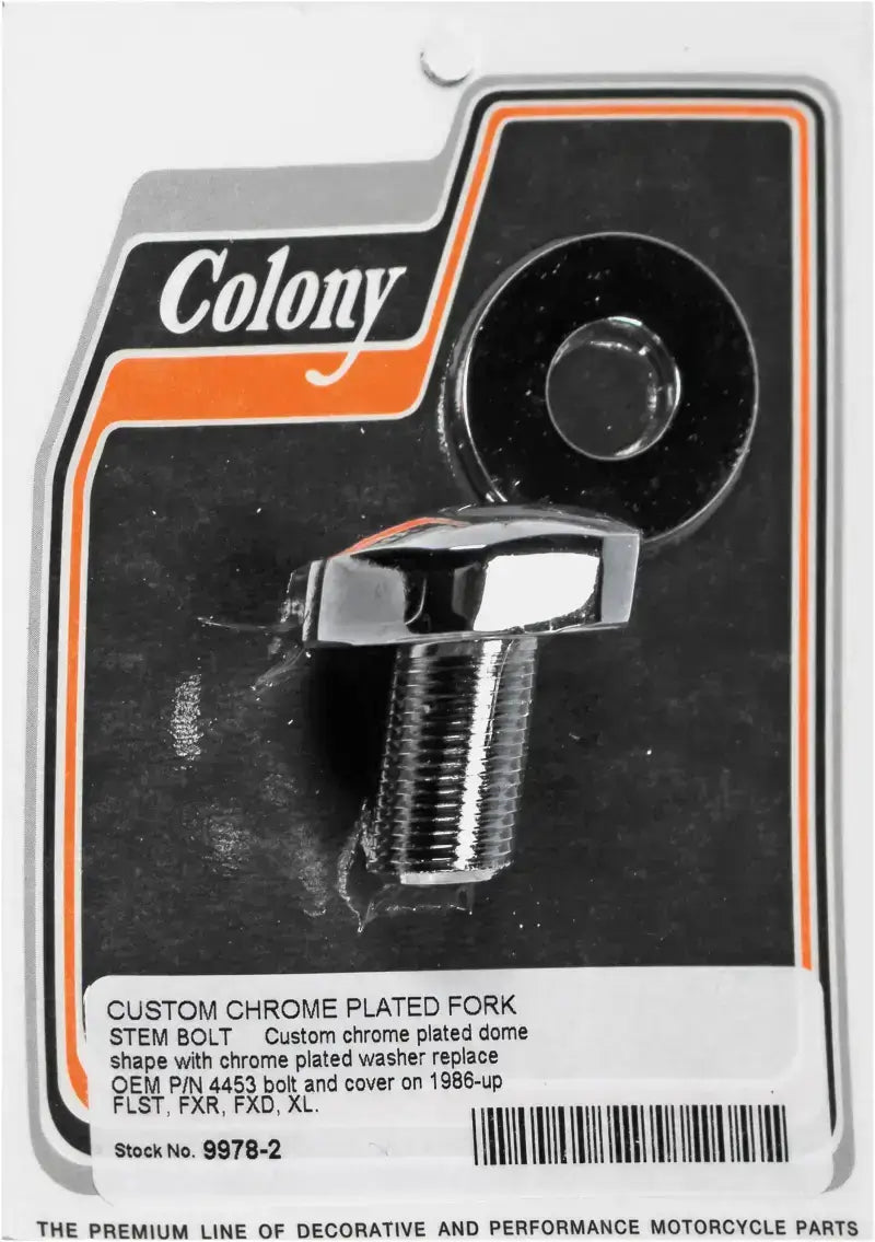 9978-2 Chrome Fork Stem Bolt Flst Fxr Fxd Xl 86 Up