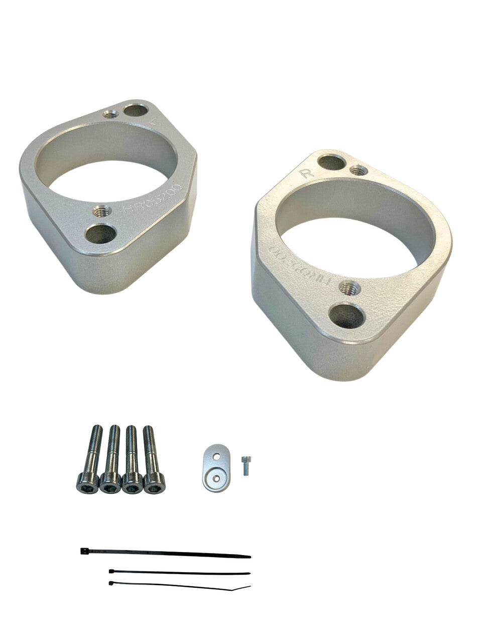 Helibars Handlebars HR05200 - Silver Handlebar Risers