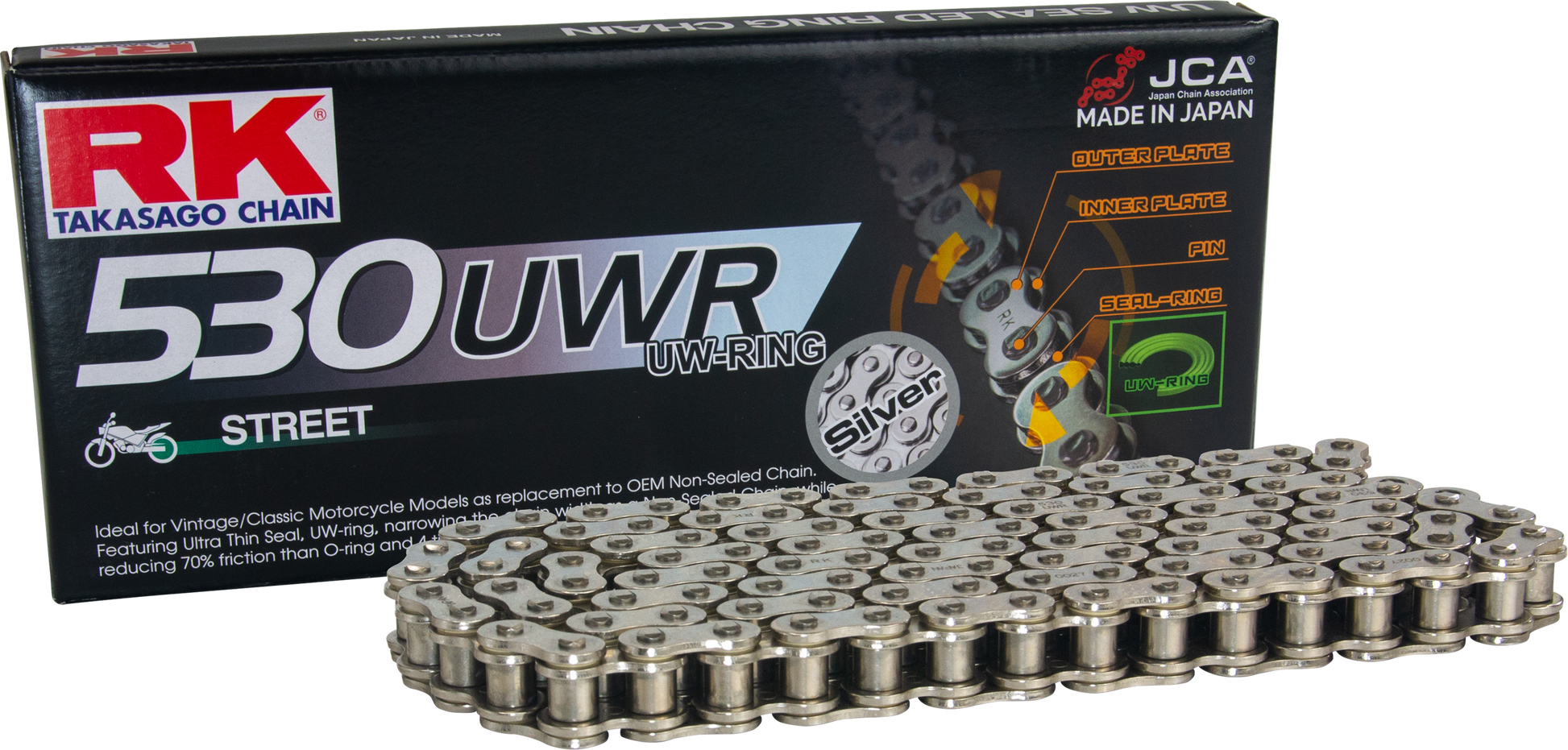 RK Excel 530 UWR Silver Drive Chain SV530UWR-120 - Silver SV530UWR 120