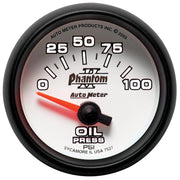 AutoMeter 7527 Autometer Phantom II 52mm Short Sweep Electronic 0-100psi Oil Pressure Gauge - 7527