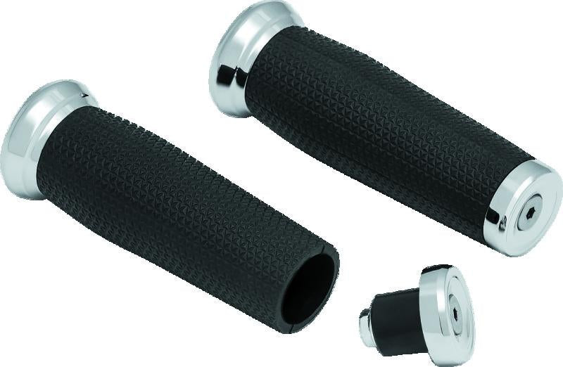 Kuryakyn 5948 Kuryakyn Thresher Grips Universal 1inch Chrome - 5948