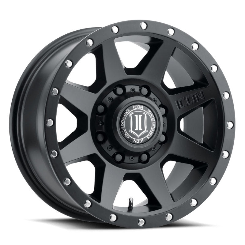 ICON 1817858150SB ICON Rebound 17x8.5 8x170 6mm Offset 5in BS 125mm Bore Satin Black Wheel - 1817858150SB