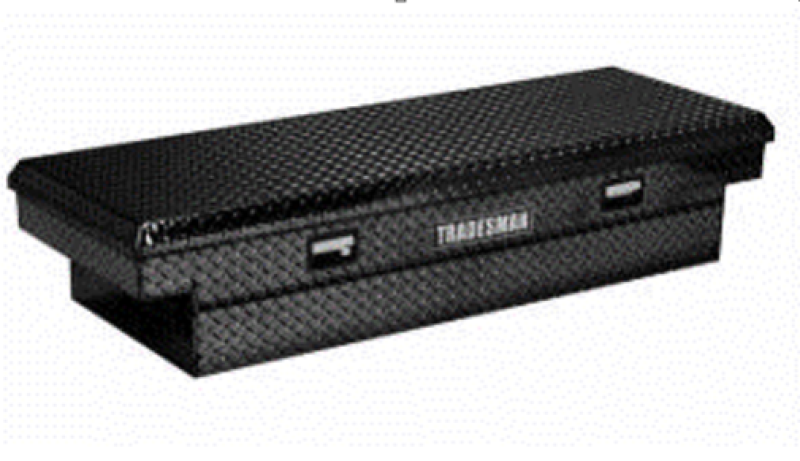 Tradesman Aluminum Economy Cross Bed Truck Tool Box (60in./Front Opening) - Black - 7111002