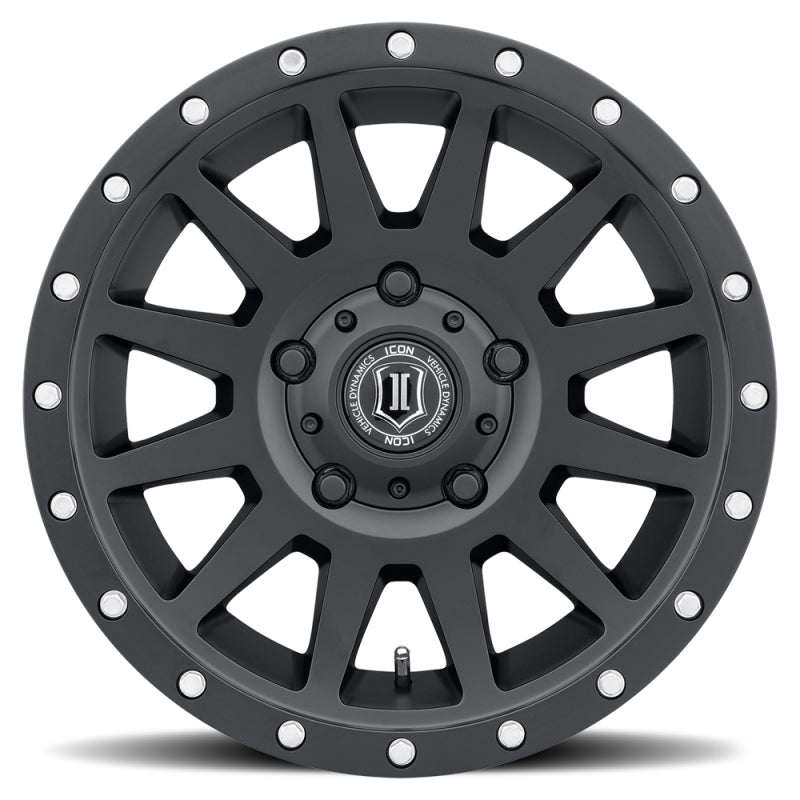 ICON 2017855557SB ICON Compression 17x8.5 5x150 25mm Offset 5.75in BS 110.1mm Bore Satin Black Wheel - 2017855557SB