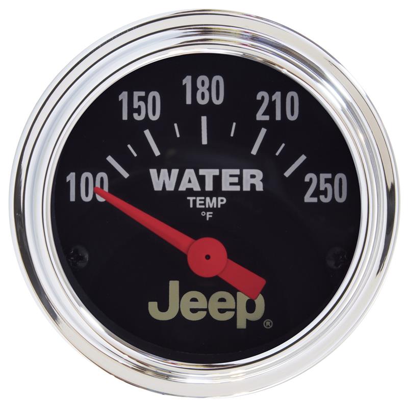 AutoMeter 880241 Autometer Jeep 52mm 100-250 Deg F Short Sweep Electronic Water Temperature Gauge - 880241