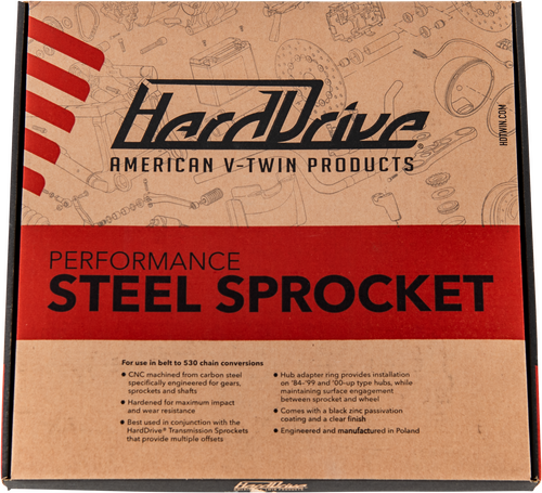 Harddrive Rear Steel Sprocket RFE-7080_WPS:49-Black - 49T Flat 84-22 RFE-7080_WPS:49-BLK