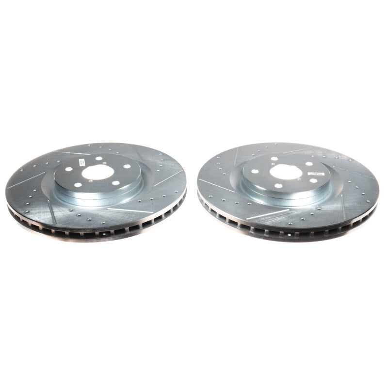 PowerStop JBR1789XPR Power Stop 19-21 Subaru Ascent Front Evolution Drilled & Slotted Rotors - Pair