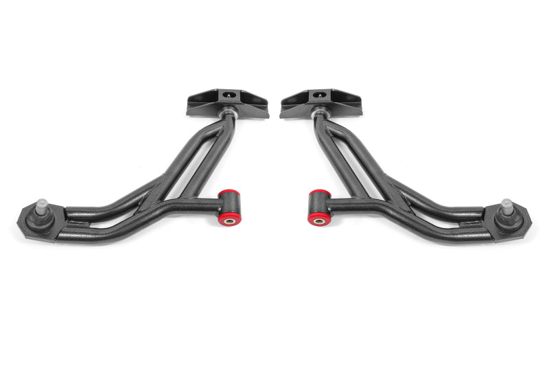 BMR Suspension AA754H BMR 10-14 Ford Mustang / Shelby GT500 Non-Adj. Lower A-Arms (Poly/Delrin) - Black Hammertone
