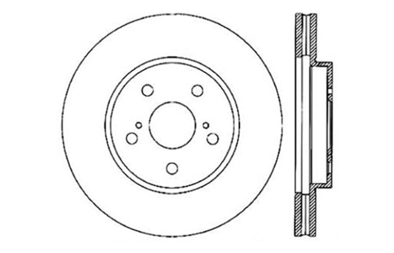 128.44125R Stop Tech Cross Drilled Rotrs