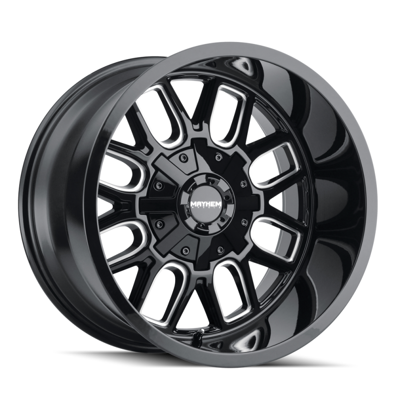 Mayhem 8107-2937BM Mayhem 8107 Cogent 20x9 / 6x135 BP / 0mm Offset / 106mm Hub Black w/ Milled Spokes Wheel