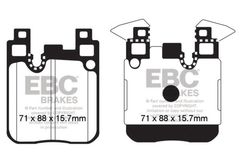 EBC DP22133 EBC 14+ BMW 228 Coupe 2.0 Turbo Brembo calipers Greenstuff Rear Brake Pads - DP22133