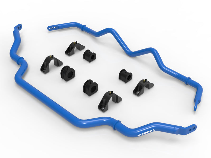 aFe 440-711001-L aFe 16-21 Infiniti Q50/Q60 3.0L (tt) Front and Rear Sway Bar Set Blue