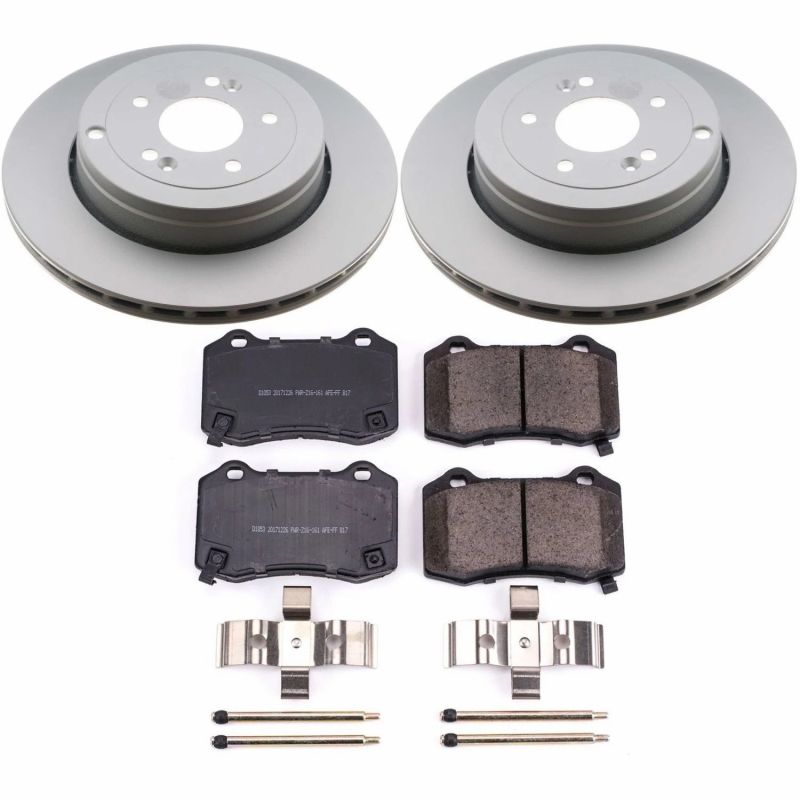 PowerStop CRK6165 Power Stop 10-16 Hyundai Genesis Coupe Rear Z17 Evolution Geomet Coated Brake Kit - CRK6165