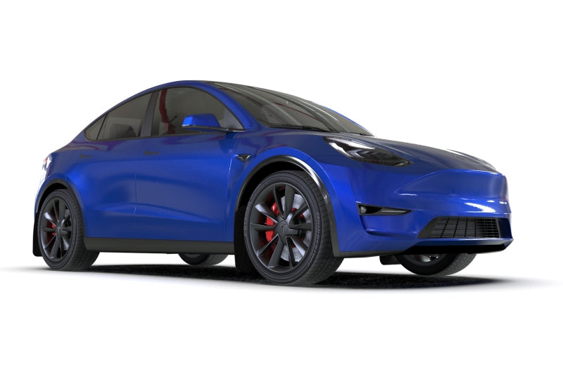 Rally Armor MF72-UR-BLK/MBK Rally Armor 20-22 Tesla Model Y Black Mud Flap - Metallic Black Logo