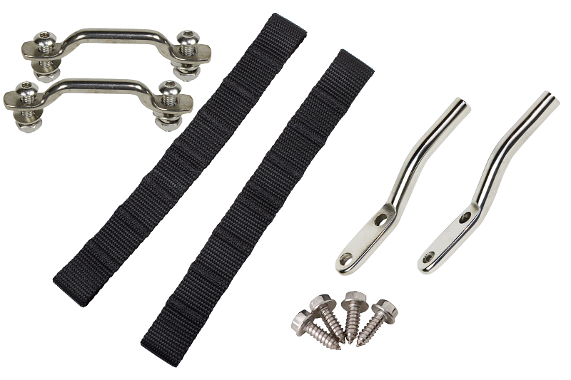 Kentrol 30725 Kentrol 76-95 Jeep CJ/YJ Door Strap Kit Polished Stainless Steel