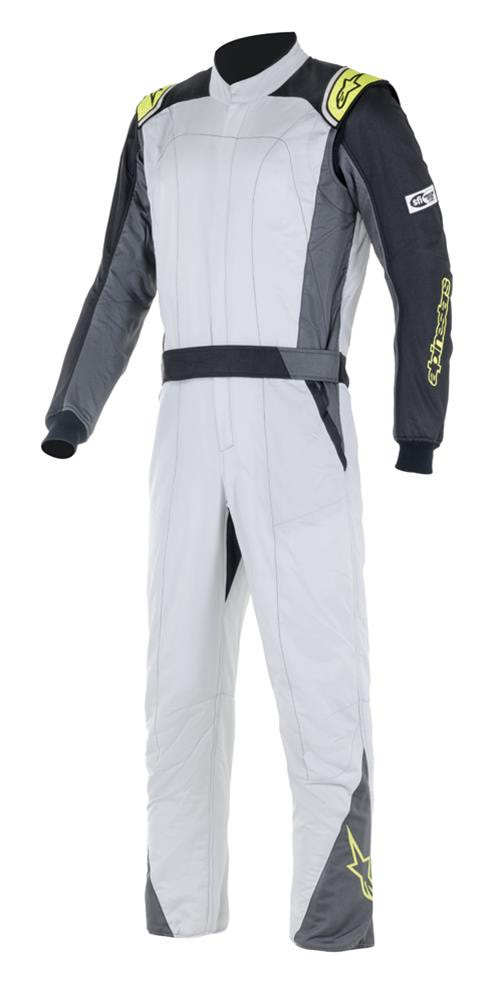 Alpinestars USA Size 56 Driving Suits 3352822-1950-56 - Silver Yellow Large Suit Atom FLU