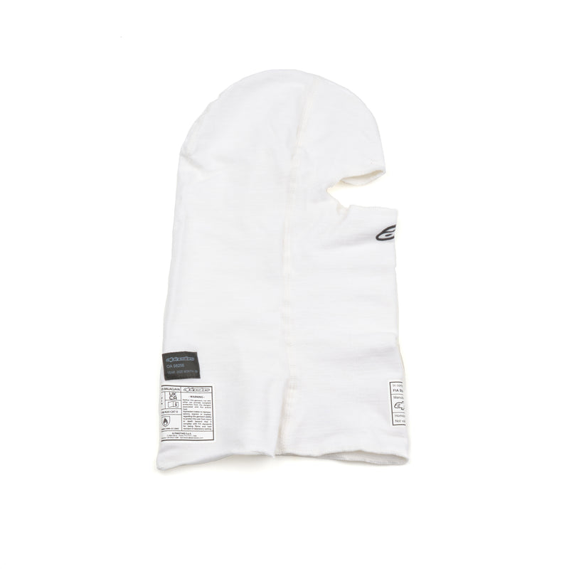 Alpinestars USA Single Eyeport Head Socks 4750126-20-OS - White Balaclava Evo V3 Fia Sfi