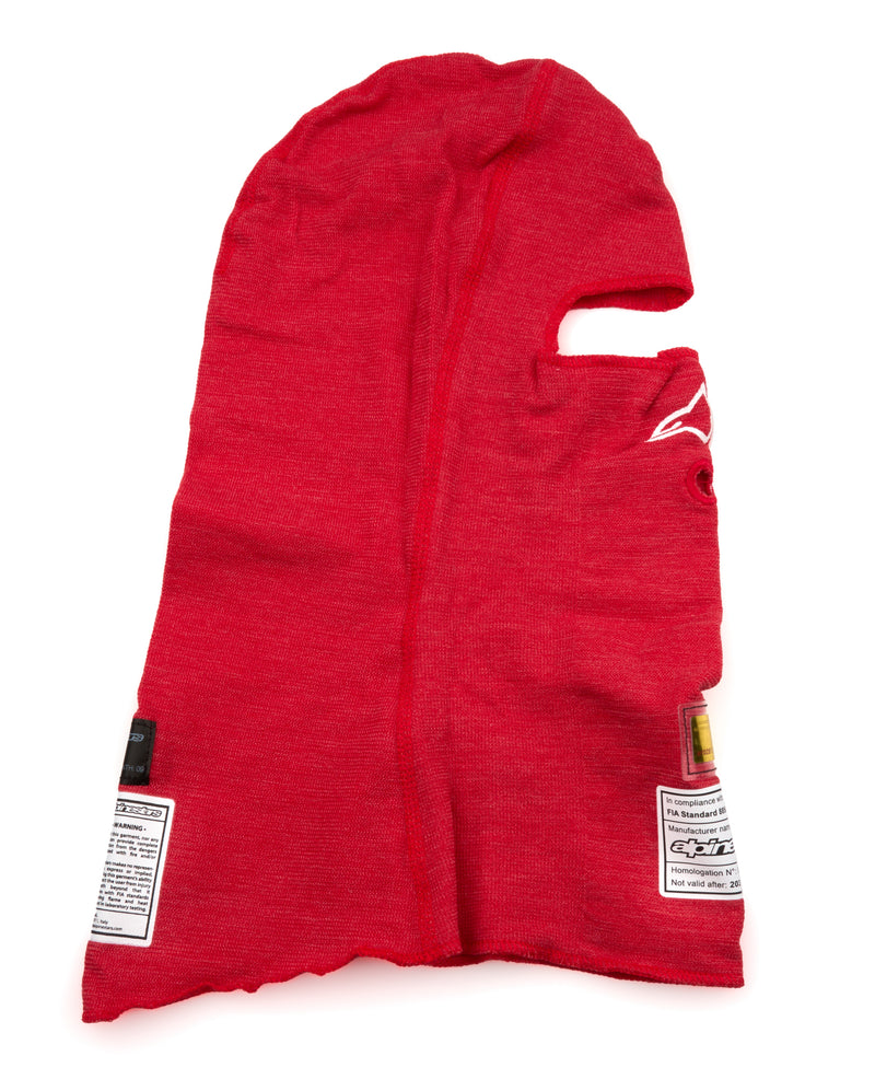 Alpinestars USA Single Eyeport Head Socks 4750126-30-OS - Red Balaclava Evo V3 Fia Sfi