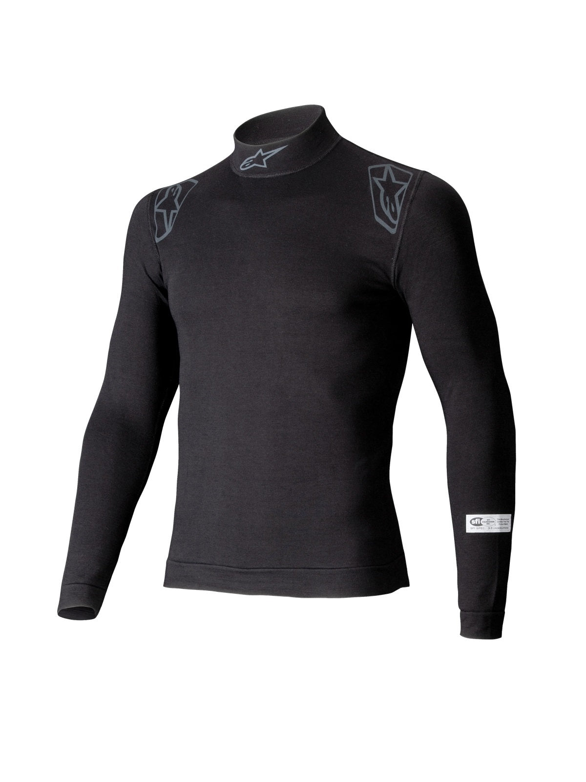 Alpinestars USA FIA Approved Fire Retardant Underwear Tops 4750325-10-XXL - Black Silver 2XL