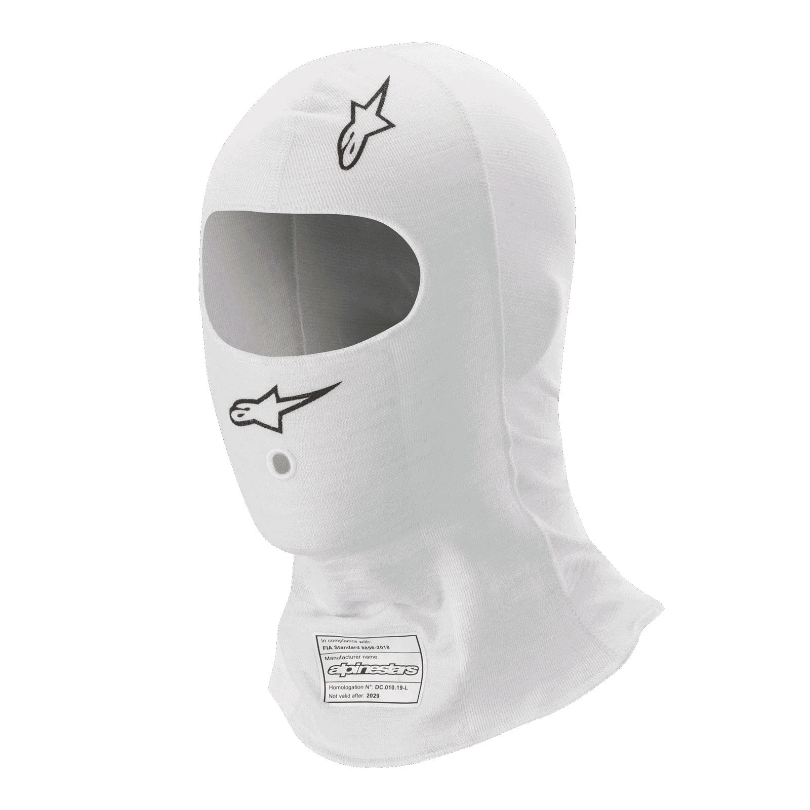 Alpinestars USA Single Eyeport Head Socks 4757224-20-L/XL - White Large Balaclava Race V3