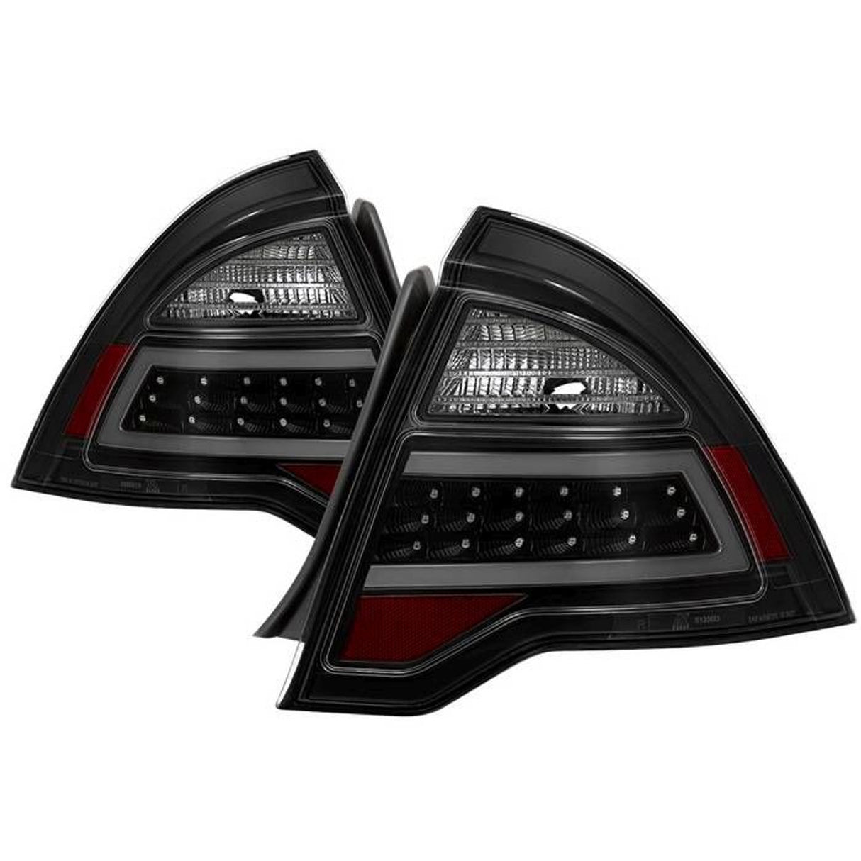 xTune 10-12 Ford Fusion Light Bar LED Tail Lights - Black Smoked (ALT-JH-FFU10-LBLED-BSM) - 9041662