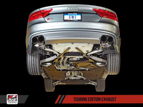AWE Tuning Audi C7 / C7.5 S7 4.0T Touring Edition Exhaust - Diamond Black Tips 