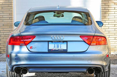AWE Tuning Audi C7 / C7.5 S7 4.0T Touring Edition Exhaust - Diamond Black Tips 