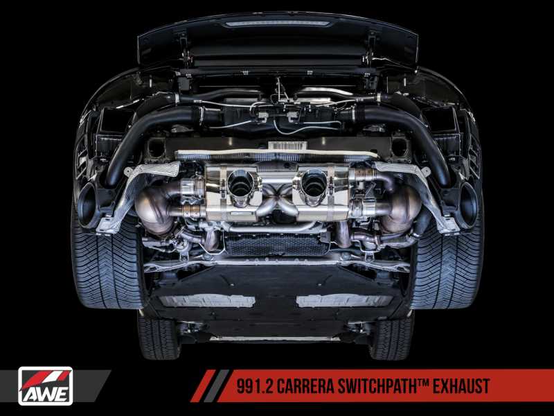 AWE Tuning Porsche 911 (991.2) Carrera / S SwitchPath Exhaust for PSE Cars - Diamond Black Tips 