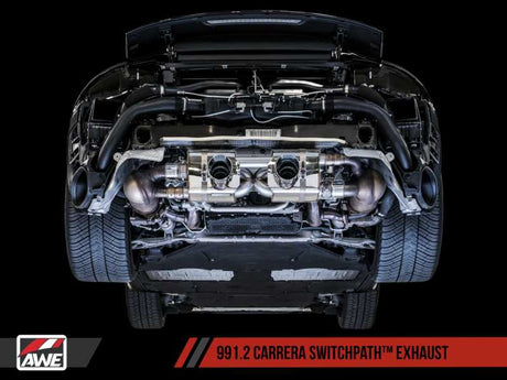 AWE Tuning Porsche 911 (991.2) Carrera / S SwitchPath Exhaust for PSE Cars - Diamond Black Tips 