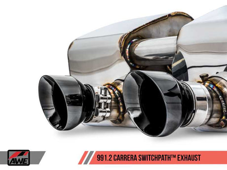 AWE Tuning Porsche 911 (991.2) Carrera / S SwitchPath Exhaust for PSE Cars - Diamond Black Tips 
