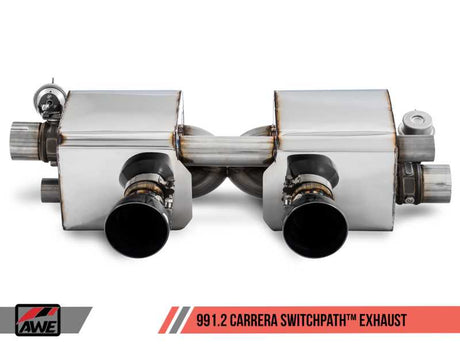AWE Tuning Porsche 911 (991.2) Carrera / S SwitchPath Exhaust for PSE Cars - Diamond Black Tips 